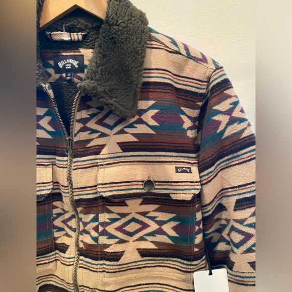 NEW Billabong Barlow Sherpa Jacket Mens Large - Picture 3 of 11